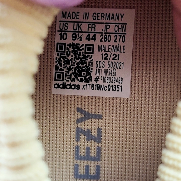 Yeezy 450 Sulphur Men's 10 - Picture 7 of 7